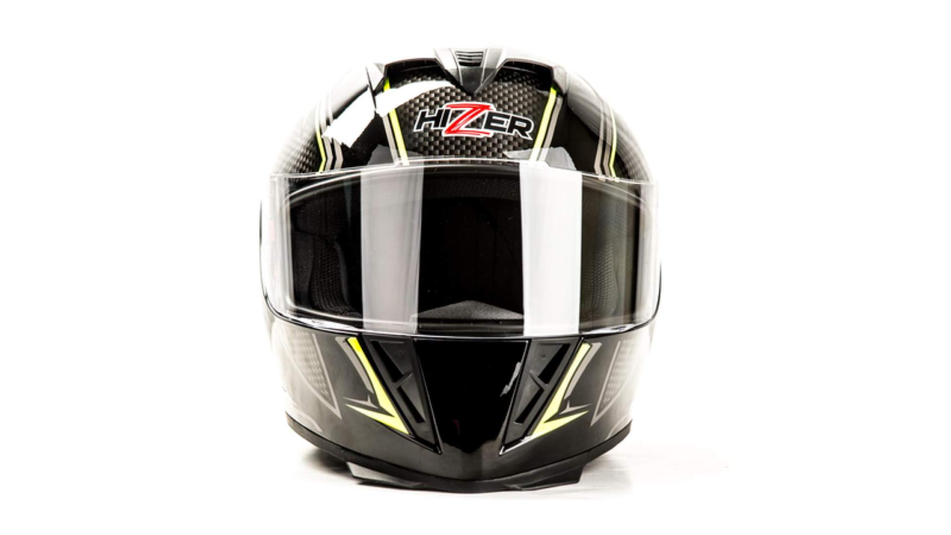 Шлем мото интеграл HIZER J5311 №1 (M)  black/lemon